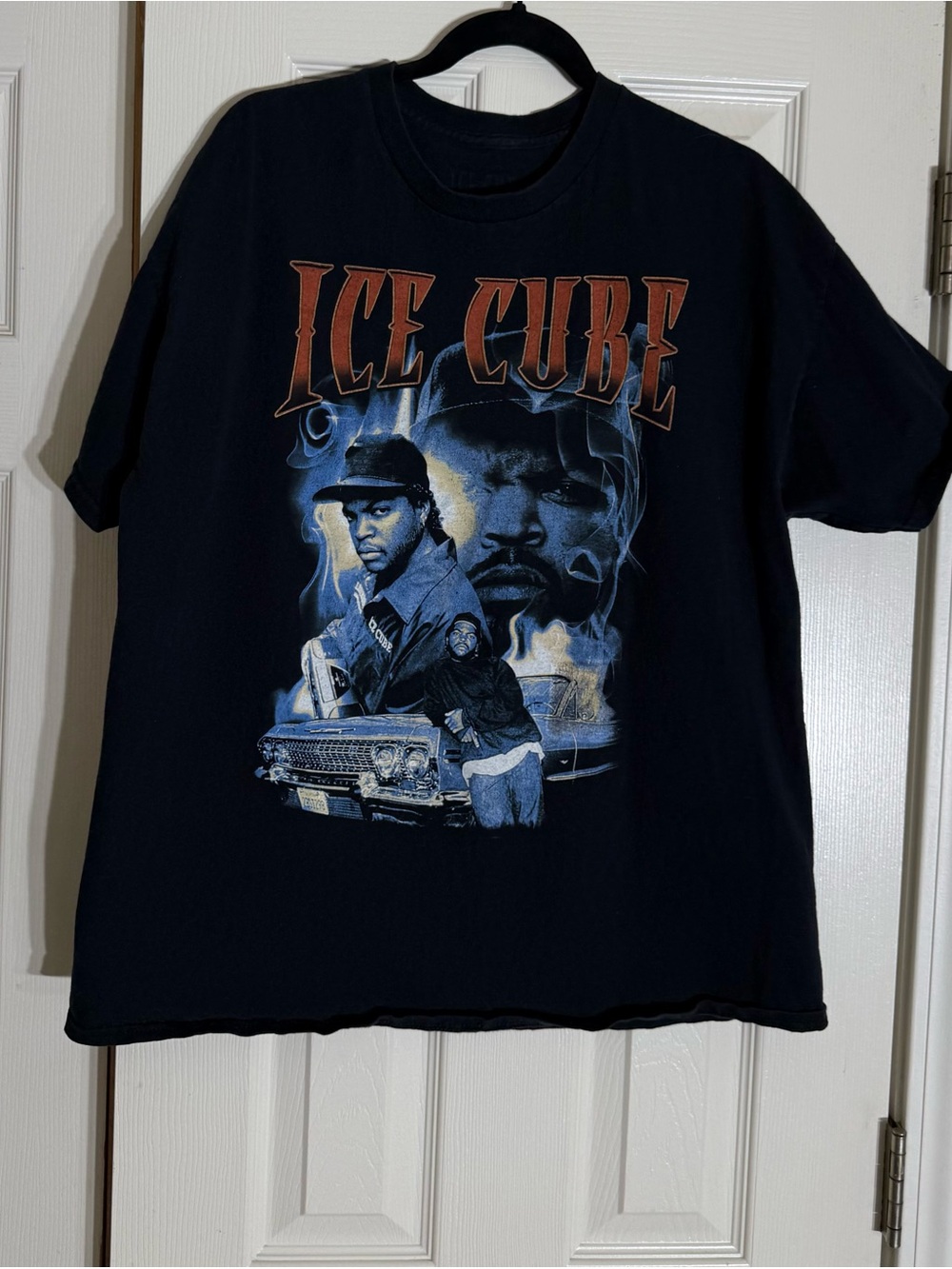 Ice Cube Black Graphic Rap Tee Lowrider Hip Hop Shirt XL